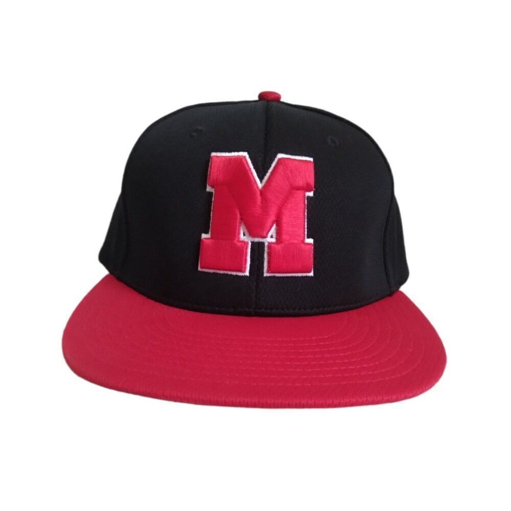 Richardson Red Black Dryve PTS 40 Marist Redhawk Embroidered Flex Fit Hat L XL